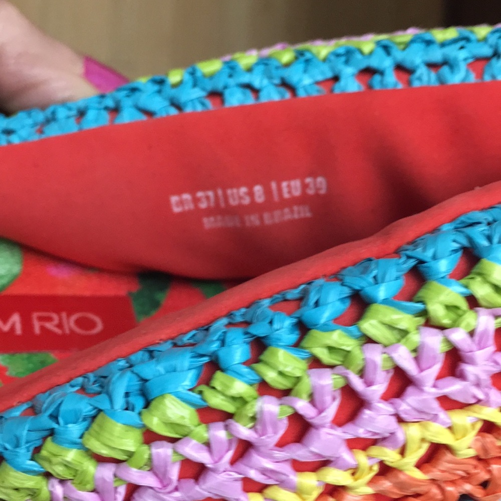 Farm Rio raffia flip flops 🦜 - Picture 9 of 11